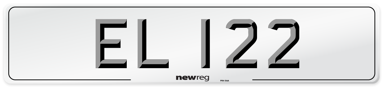EL 122 Number Plate from New Reg